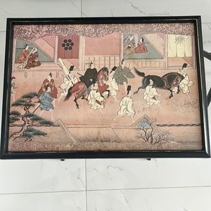 Artex Asian Vintage  folding dinner trays 4 of them in good condition.